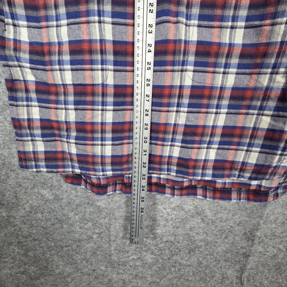 Merrell Vagabond flannel tunic dress plaid pattern half-placket button closure S - Picture 5 of 8